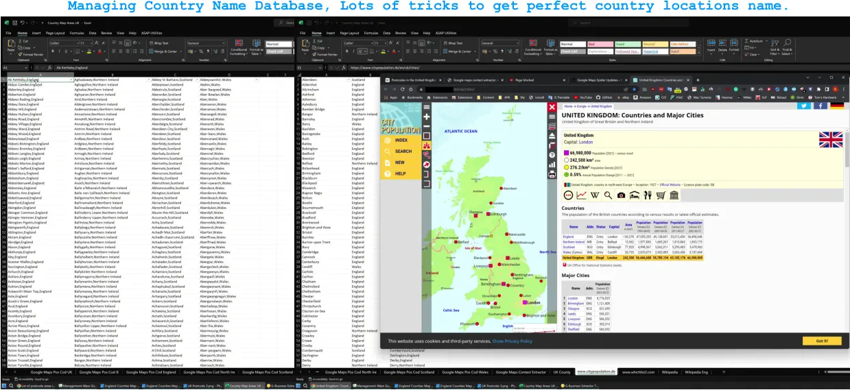 Managing Country Name Database, Lots of tricks to get perfect country locations name.